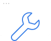 Interface web stylisée avec une clé bleue au centre, symbolisant les réglages, la maintenance ou les outils d'administration de site.